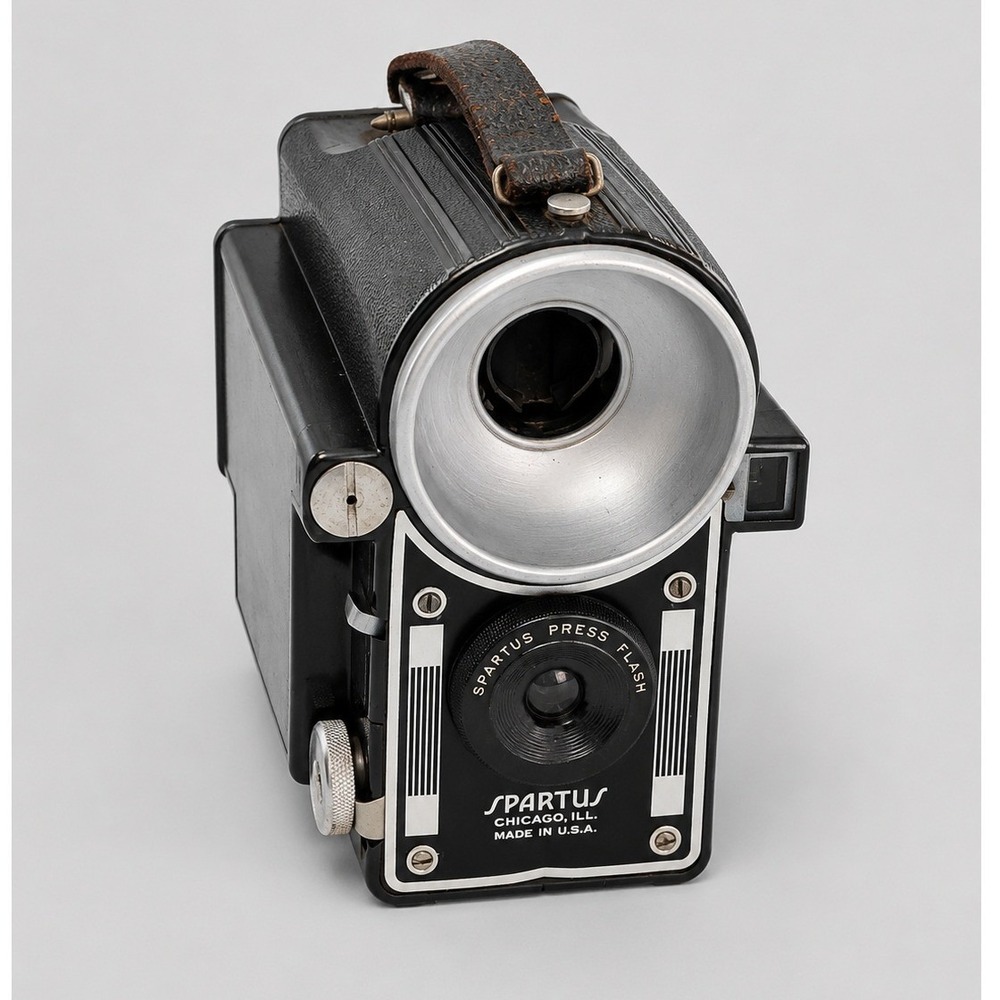 Vintage‎ 1939 Spartus Press Flash Camera Art Deco Bakelite 120 Film USA Art Deco